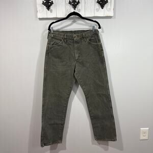 Wrangler 13MWZ Cowboy Cut Jeans Mens 33x30 Green Wash Western